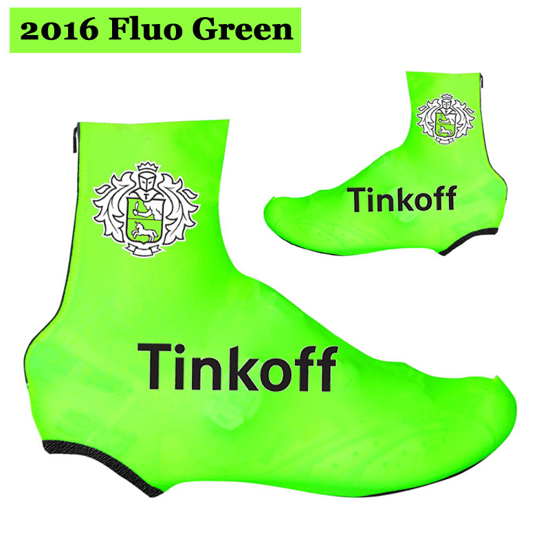 2016 Saxo Bank Tinkoff Copriscarpe Ciclismo Verde